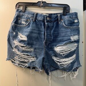 We The Free Ripped Denim Jean Shorts